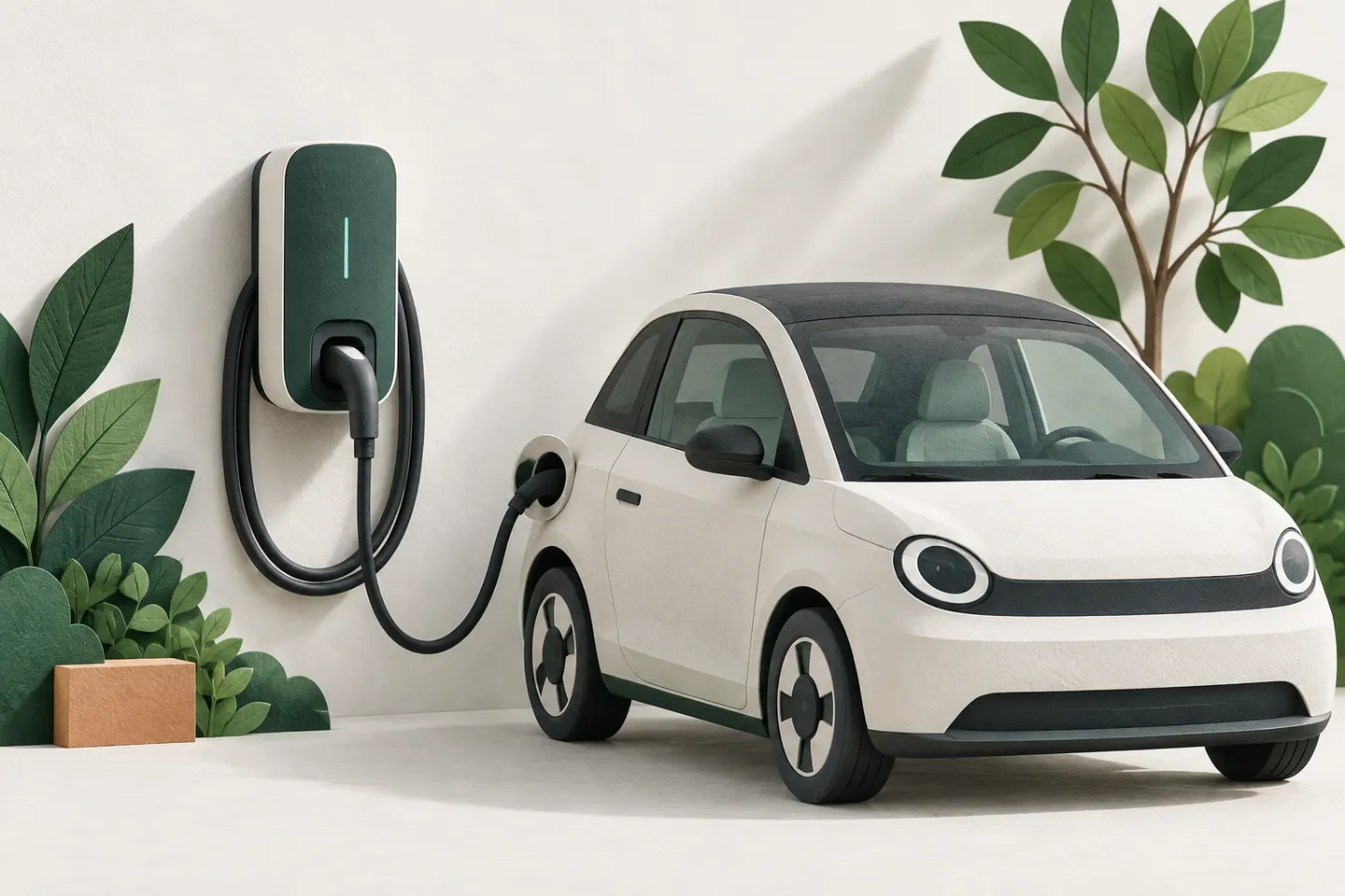 Illustration : recharge d’un véhicule électrique